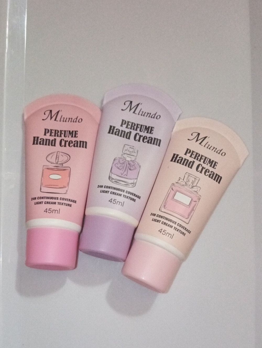 Perfume Hand Cream Trio - Pink, Lavender, Peach